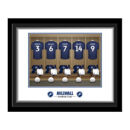 Personalised Millwall FC Dressing Room Photo Framed.