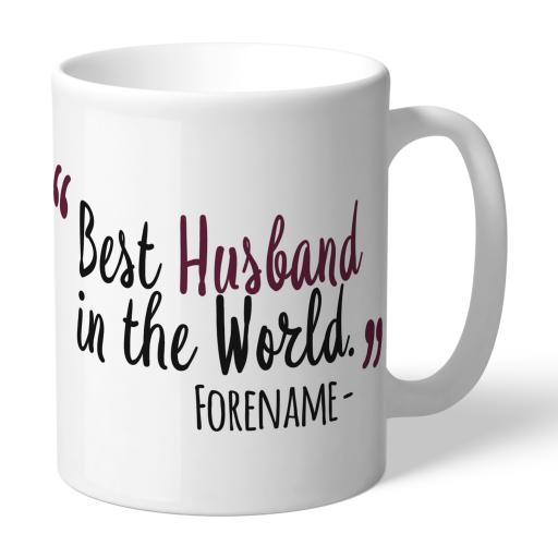 Personalised Burnley FC Best Husband In The World Mug.