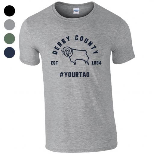 Derby County Vintage Hashtag T-Shirt