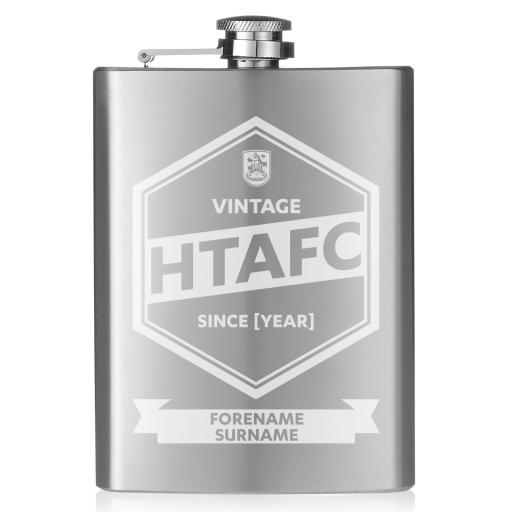 Personalised Huddersfield Town Vintage Hip Flask.