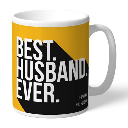 Personalised Wolverhampton Wanderers Best Husband Ever Mug.
