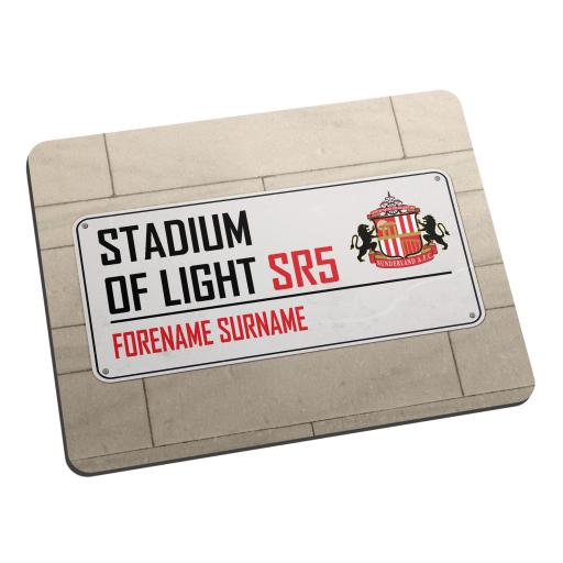 Personalised Sunderland AFC Street Sign Mouse Mat.