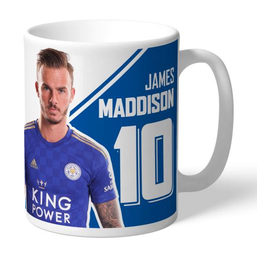 Personalised Leicester City FC Maddison Autograph Mug.