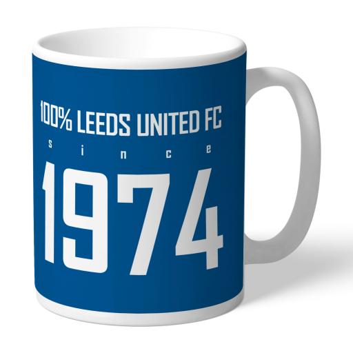 Personalised Leeds United FC 100 Percent Mug.