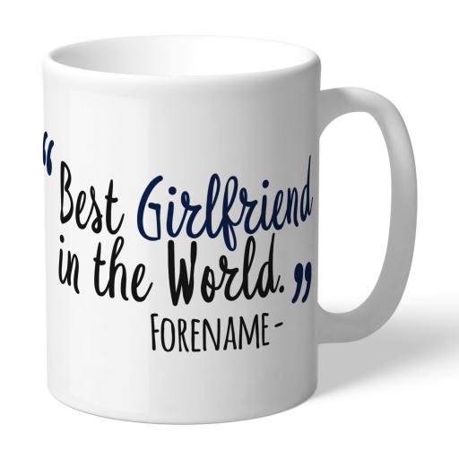 Personalised Tottenham Hotspur Best Girlfriend In The World Mug.