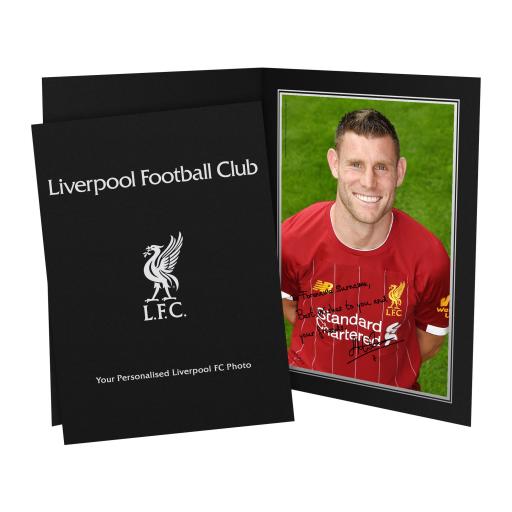 Personalised Liverpool FC Milner Autograph Photo Folder.