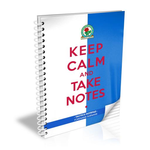 Personalised Blackburn Rovers FC Keep Calm Notebook.