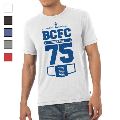Personalised Birmingham City FC Mens Club T-Shirt.