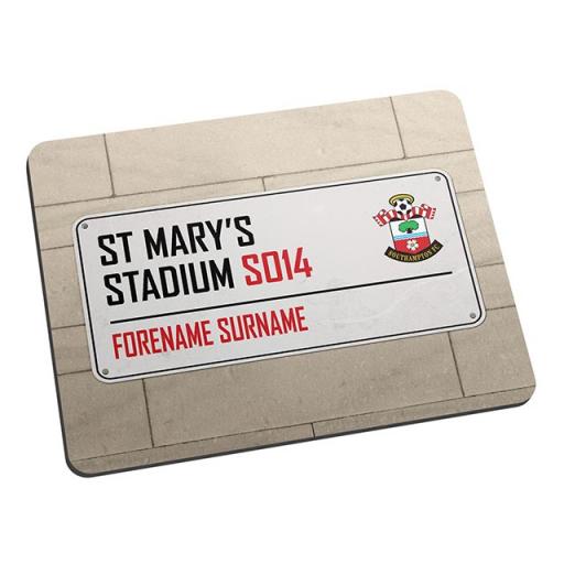Personalised Southampton FC Street Sign Mouse Mat.