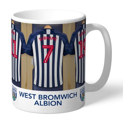 Personalised West Bromwich Albion FC Dressing Room Mug.