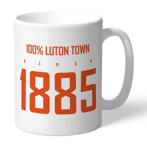 Personalised Luton Town FC 100 Percent Mug.