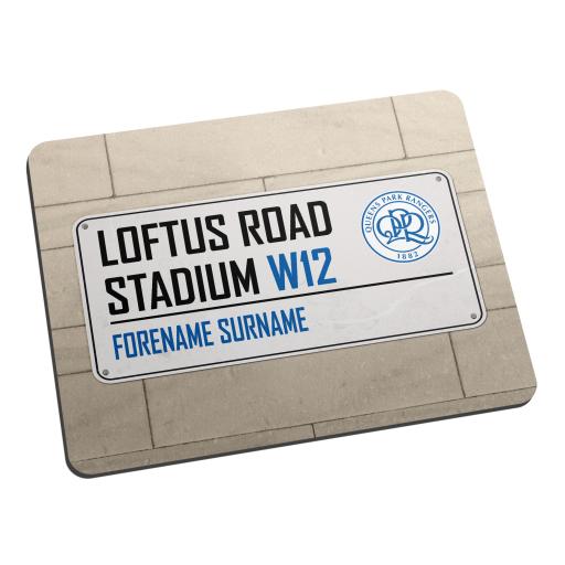 Personalised Queens Park Rangers FC Street Sign Mouse Mat.