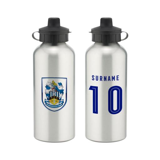 Personalised Huddersfield Town Retro Shirt Water Bottle.