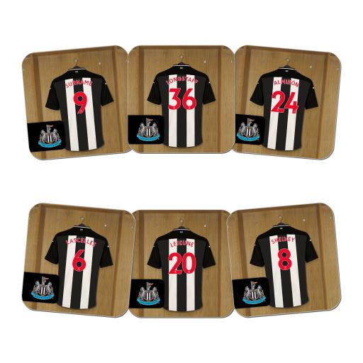 Personalised Newcastle United FC Dressing Room Coasters.