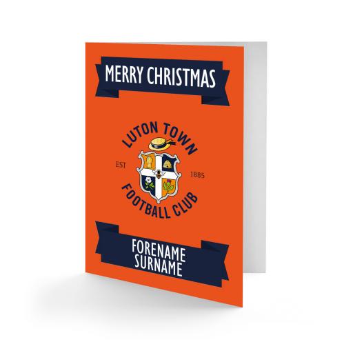 Luton Town FC Crest Christmas Card