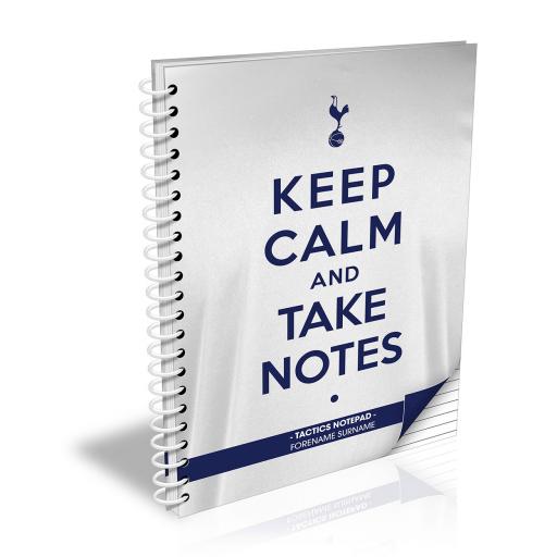 Personalised Tottenham Hotspur Keep Calm Notebook.