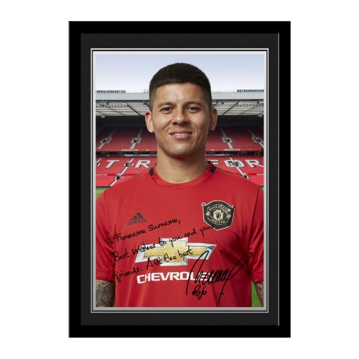 Personalised Manchester United FC Rojo Autograph Photo Framed.