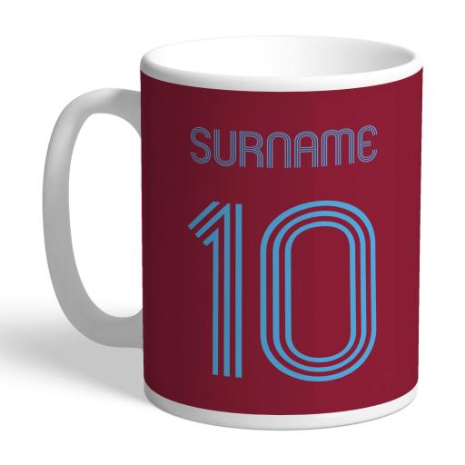 Personalised West Ham United FC Retro Shirt Mug.