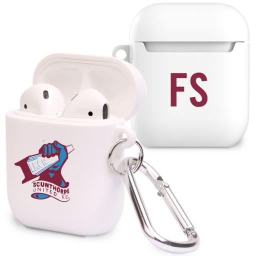 Personalised Scunthorpe United FC Initials Airpod Case.