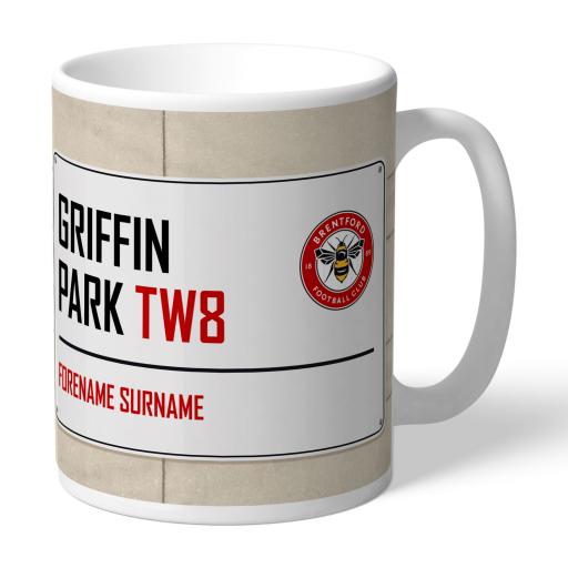 Personalised Brentford FC Street Sign Mug.