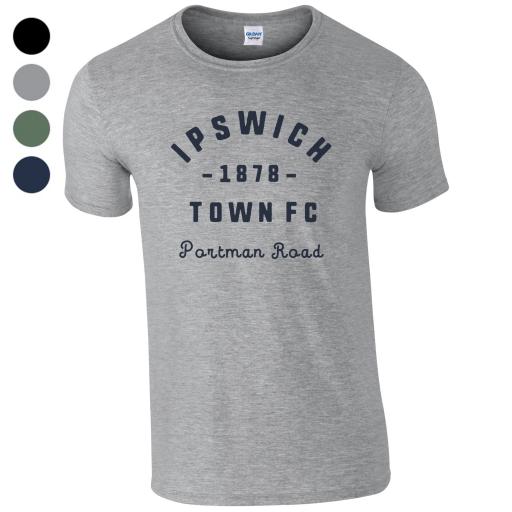 Personalised Ipswich Town FC Stadium Vintage T-Shirt.