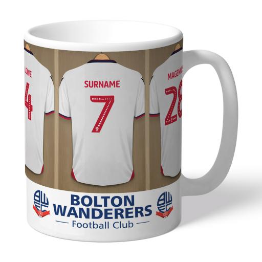Personalised Bolton Wanderers FC Dressing Room Mug.