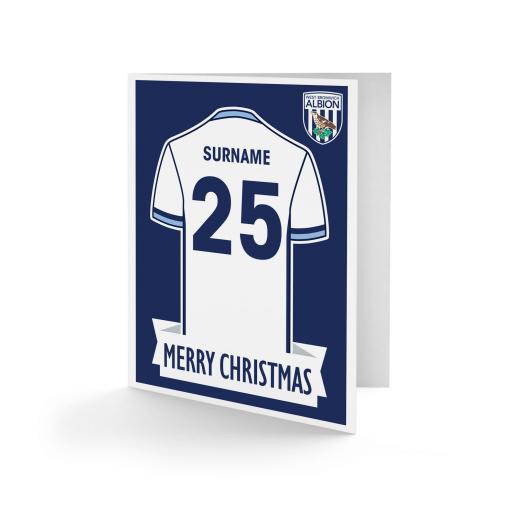 West Bromwich Albion FC Shirt Christmas Card