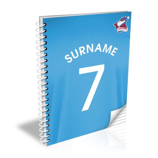 Personalised Scunthorpe United FC Shirt Notebook.