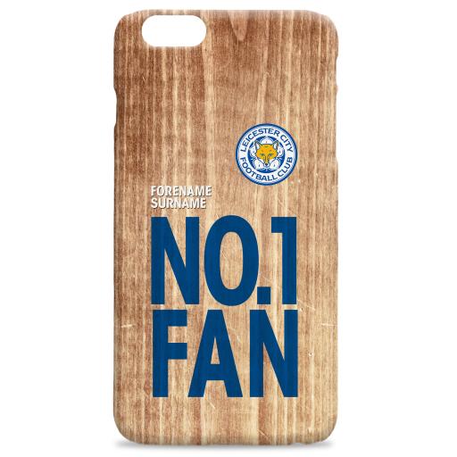Personalised Leicester City FC No 1 Fan Hard Back Phone Case.