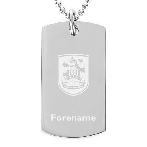 Personalised Huddersfield Town Crest Dog Tag Pendant.