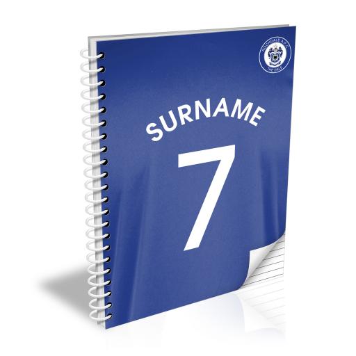 Personalised Rochdale AFC Shirt Notebook.
