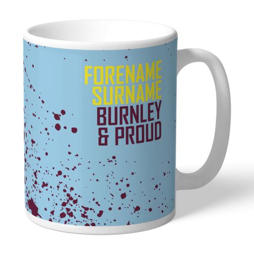 Personalised Burnley FC Proud Mug.