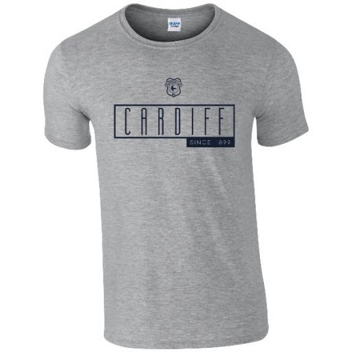 Personalised Cardiff City FC Art Deco T-Shirt.
