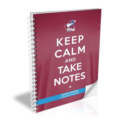 Personalised Scunthorpe United FC Keep Calm Notebook.