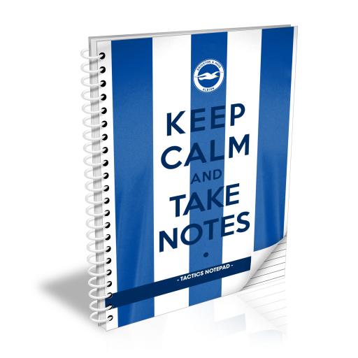 Personalised Brighton & Hove Albion FC Keep Calm Notebook.
