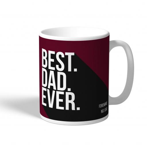 Personalised West Ham United FC Best Dad Ever Mug.