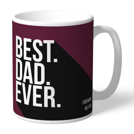 Personalised Burnley FC Best Dad Ever Mug.