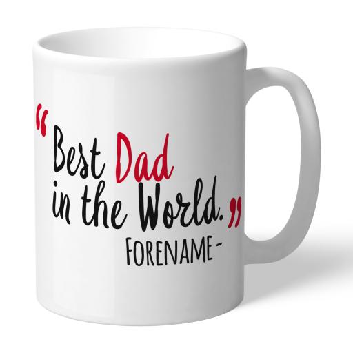 Personalised Watford FC Best Dad In The World Mug.