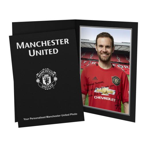 Personalised Manchester United FC Mata Autograph Photo Folder.