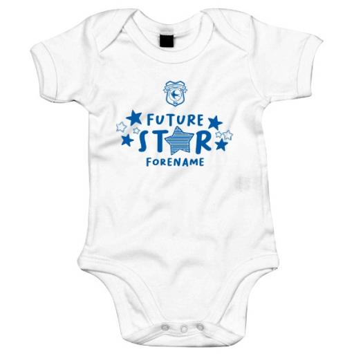 Personalised Cardiff City Future Star Baby Bodysuit.