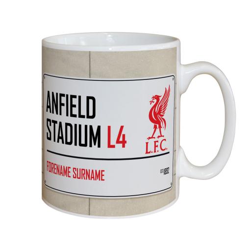 Personalised Liverpool FC Street Sign Mug.
