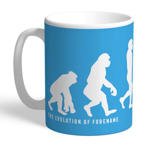 Personalised Manchester City FC Evolution Mug.