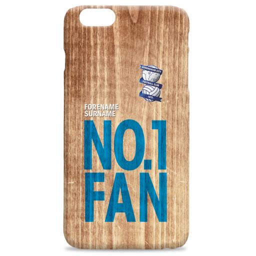Personalised Birmingham City FC No 1 Fan Hard Back Phone Case.