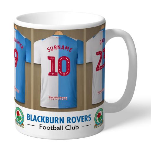 Personalised Blackburn Rovers FC Dressing Room Mug.
