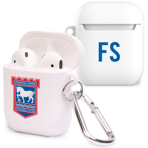 Personalised Ipswich Town FC Initials Airpod Case.