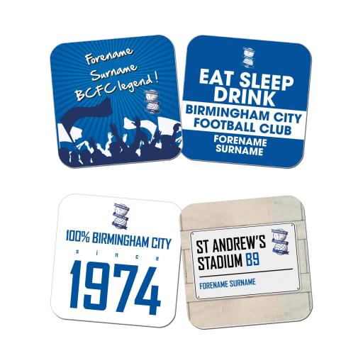 Personalised Birmingham City FC Coasters.