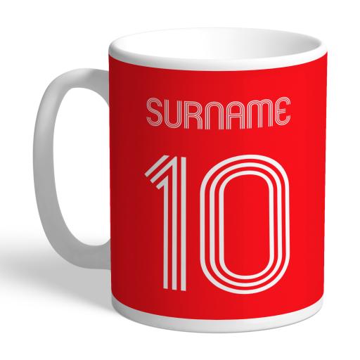 Personalised Liverpool FC Retro Shirt Mug.