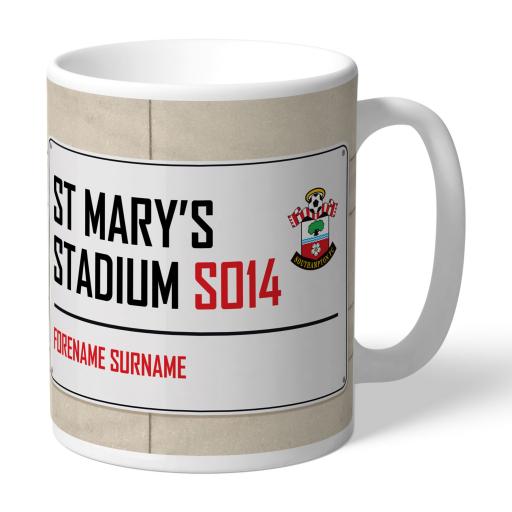 Personalised Southampton FC Street Sign Mug.