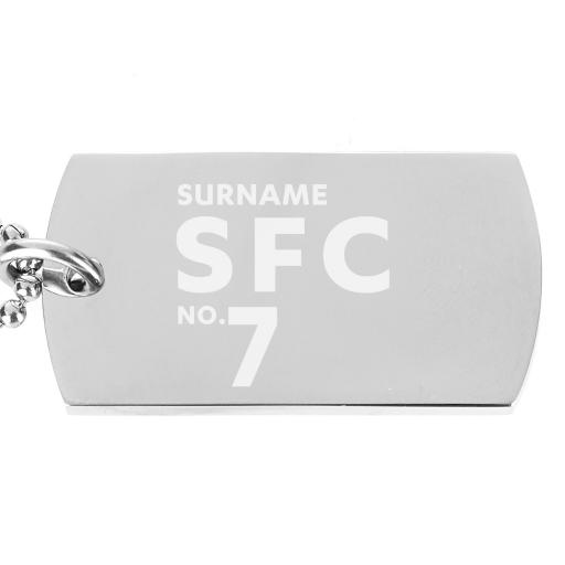 Personalised Southampton FC Number Dog Tag Pendant.
