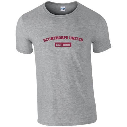Personalised Scunthorpe United FC Varsity Established T-Shirt.